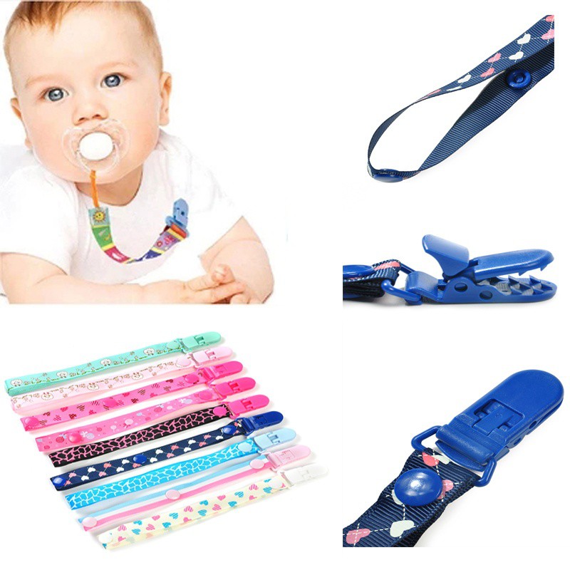 Infant Baby Anti-lost Dummy Soother Nipple Strap PLeash Holder Kid Pacifier Clip
