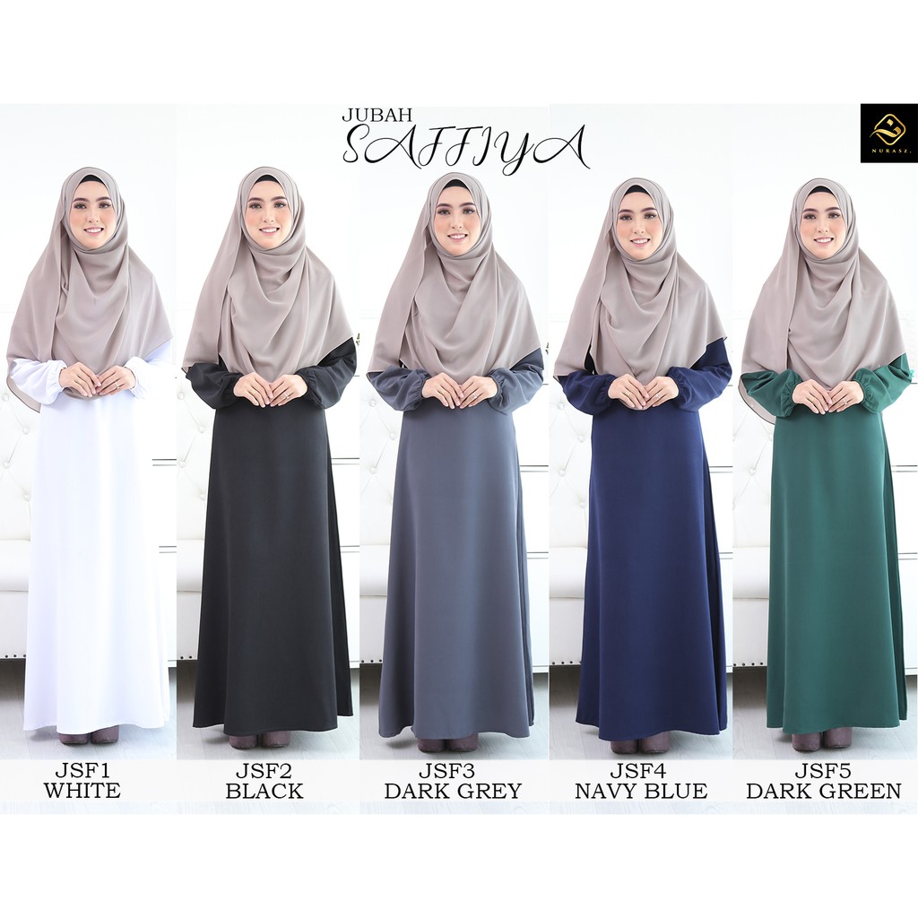  JUBAH HAJI  DAN UMRAH SAFFIYA PLAIN PLUS SAIZ S 5XL 