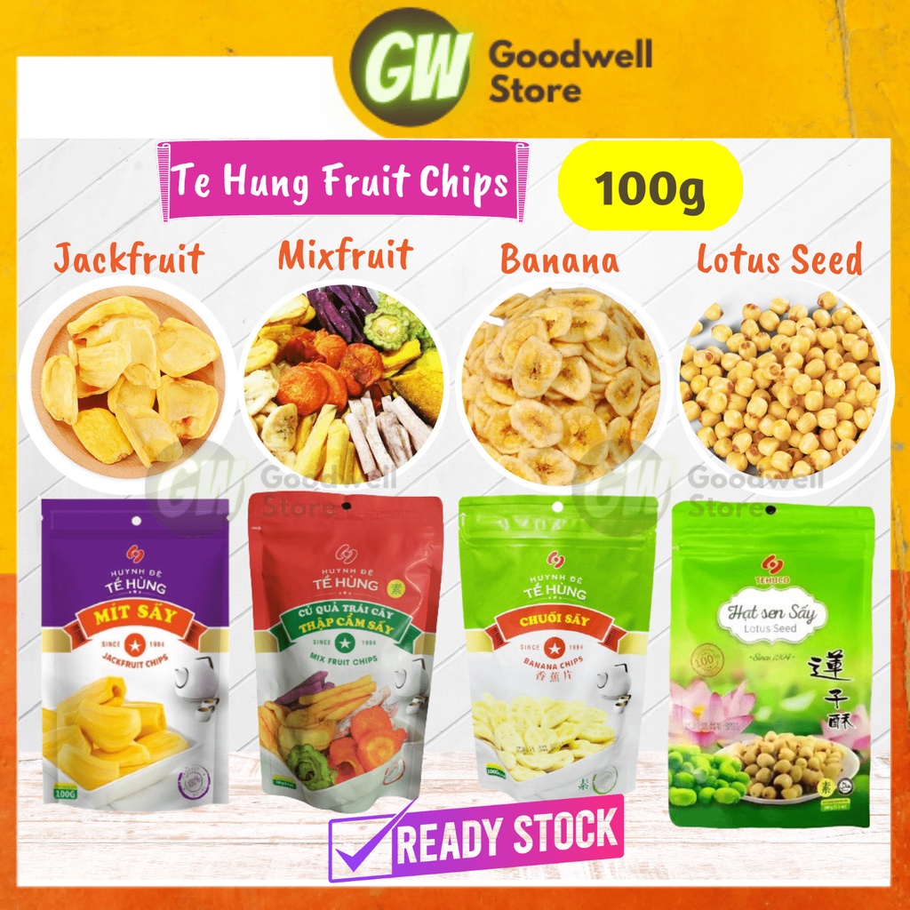 GW 100g Te Hung Mix Fruit Chips Jackfruit Banana Lotus Seed Dried ...