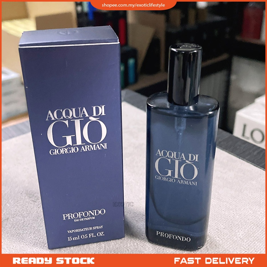 Giorgio Armani Acqua Di Gio Profondo 15 ml Eau De Parfum EDP For Men |  Shopee Malaysia