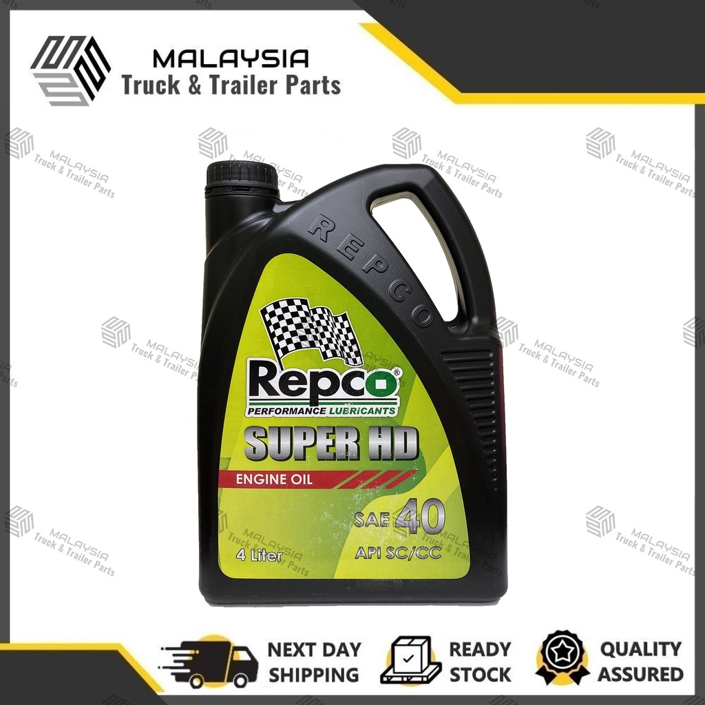 REPCO SUPER HD SAE40 API SC/CC MONOGRADE HEAVY DUTY ENGLINE OIL 4L
