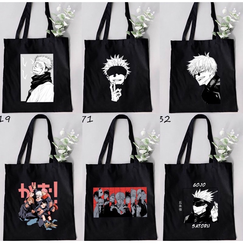 Anime Canvas Tote Bag Jujutsu Kaisen Tote Bag / Student Tote Bag