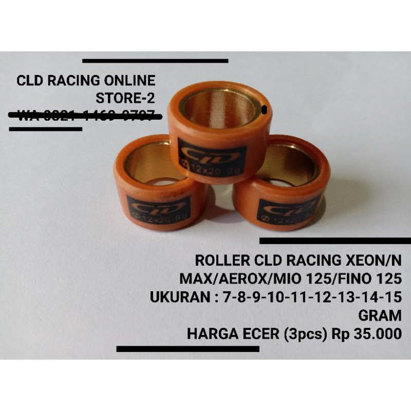 Roll Cld Racing Xeon N Max Aerox Mio 125 Fino 125 Ecer 3pcs Size Shopee Malaysia