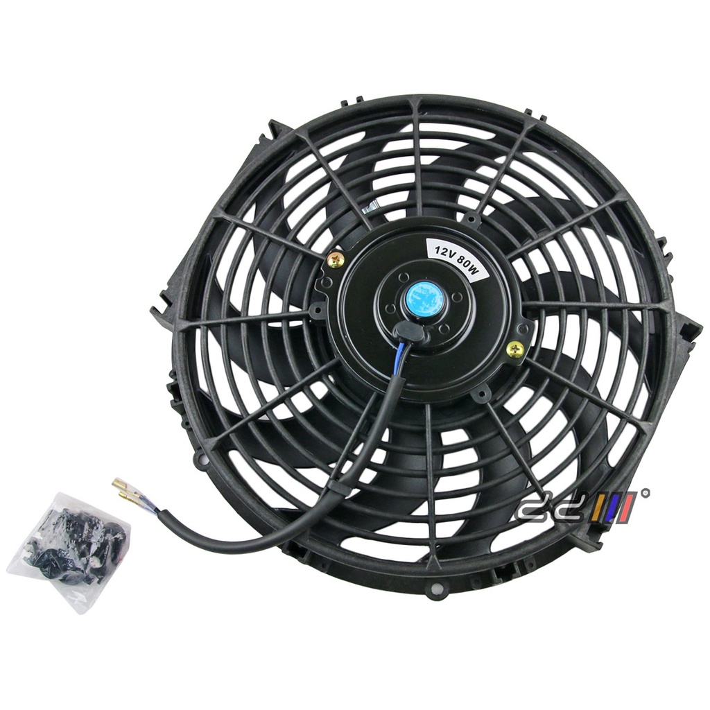 12" Universal 12V Pull/Push Radiator Electric Thermo Curved Blade Cooling Fan