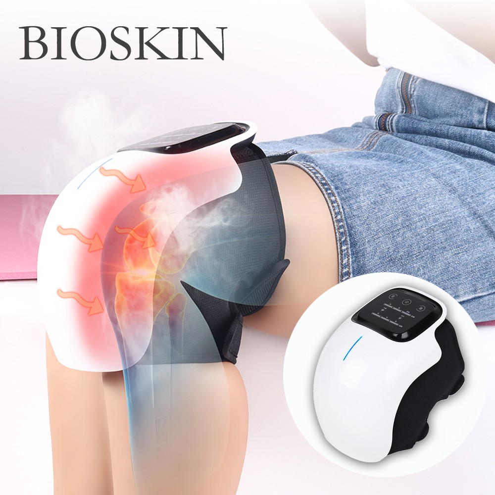 Bioskin Wireless Electric Knee Massager Vibration Heating Quick Massage Joint Physiotherapy   Massage Pain Relief Rehabilitation Health Care Tool