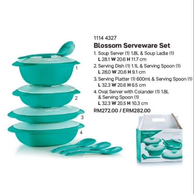 Tupperware blossom serveware set