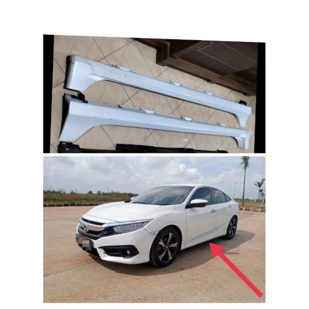 Sideskirt Bodykit sideskirt For honda civic turbo 2016-2020 | Shopee ...