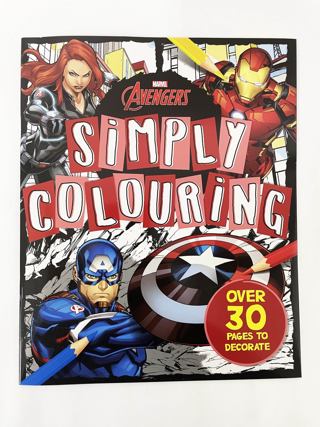 Marvel Avengers Colouring & Activity Book Gift Set Box For Kids with 5 ...