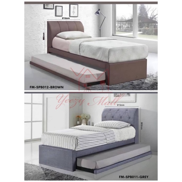 Yeezymall Single Pull Out Fabric Bed Frame Katil tarik Katil Kain Katil ...