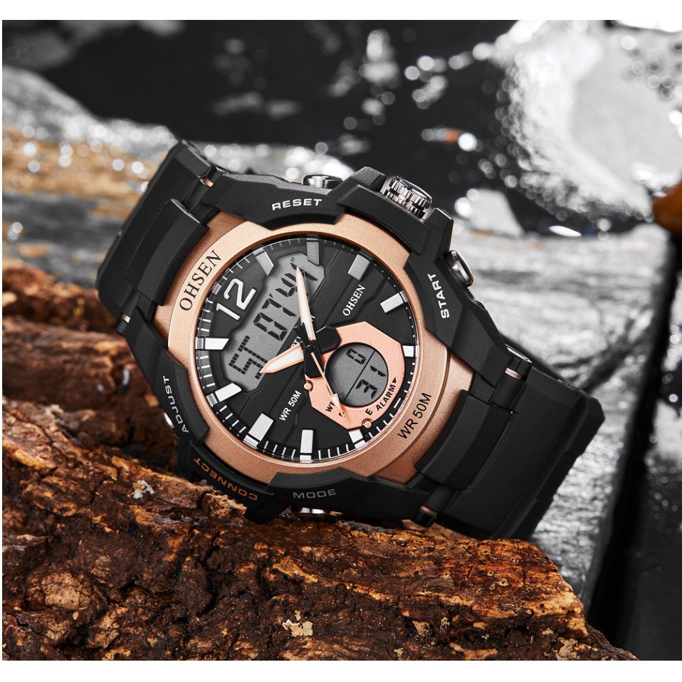 正規品販売！正規品販売！♢超軽量♢(❁ᴗ͈ˬᴗ͈)◞新品♪OHSENデザイン腕時計 ブラック黒 腕時計(アナログ) 