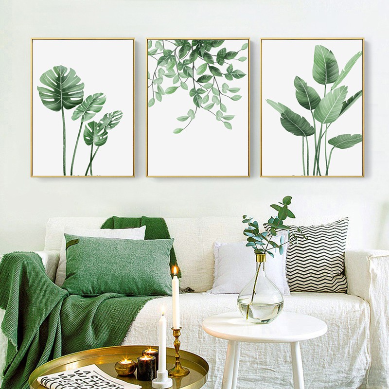 canvas wall decor green