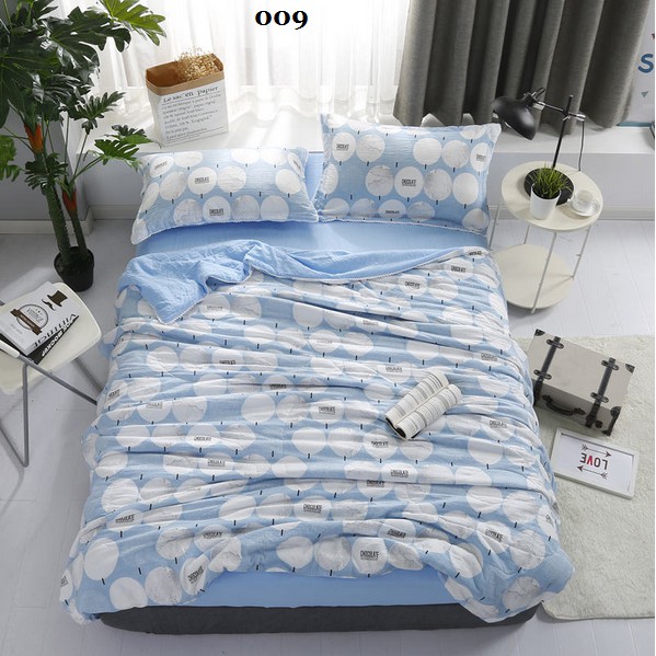 Thin Lightweight Summer Quilt Blanket Comforter 100 Washed Cotton