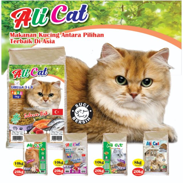 Makanan Kucing Murah 20kg AliCat ( Omega-3 & 6 ) | Shopee Malaysia