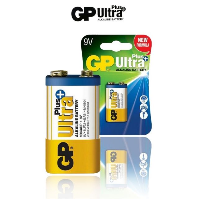 Original Gp 9v Ultra Plus Alkaline Battery 9v For Smart Tag Bateri Mercury Free