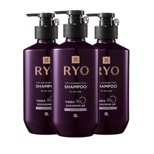 [RYO] 9EX Anti Hair Loss Expert Care Shampoo For Oily Scalp 400ml X 3ea
