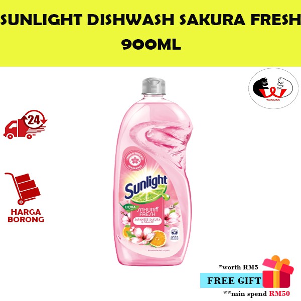 Sunlight Dishwashing Liquid/Pencuci Pinggan - Sakura Fresh [900ML]