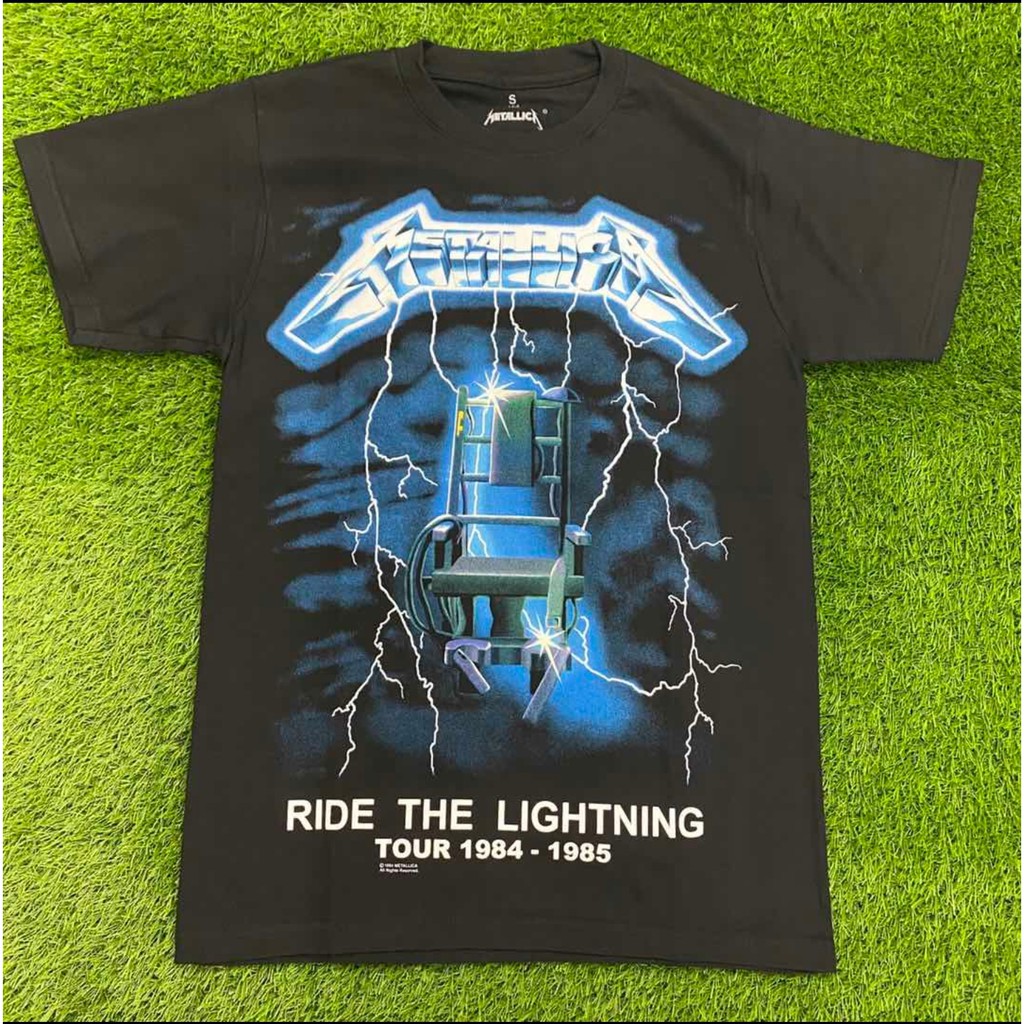 Metallica Official Ride The Lightning Tour 1984-1985 Made in Spain Rock  Band Shirts Rockers T-Shirt Gibson Baju Raya OAG | Shopee Malaysia