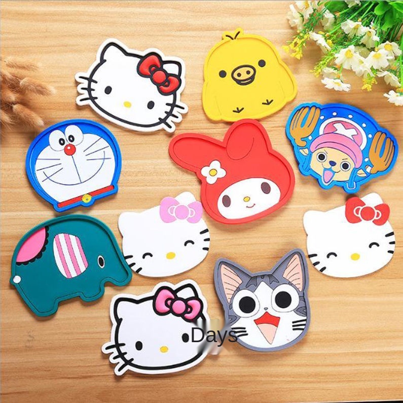 ins cute cartoon heat insulation pad placemat coaster anti-scald 
