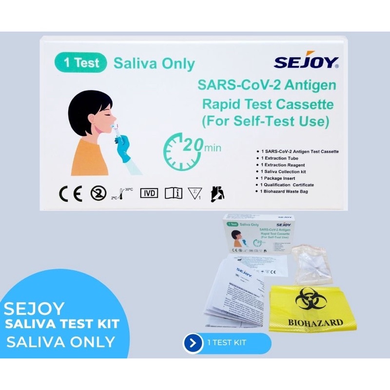 Sejoy Covid19 Saliva Antigen Rapid Test Kit [ FAST DELIVERY] Shopee
