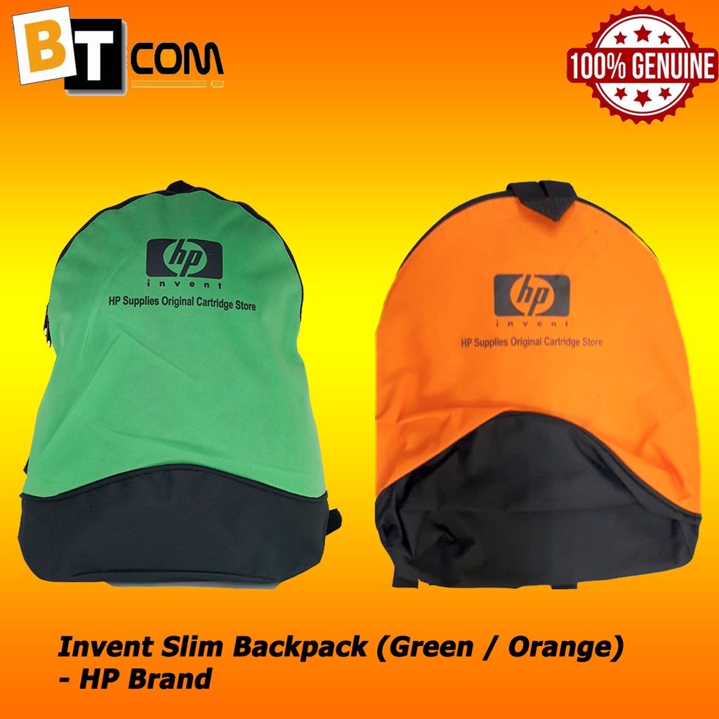 Invent Slim Backpack (Green / Orange) - HP Brand