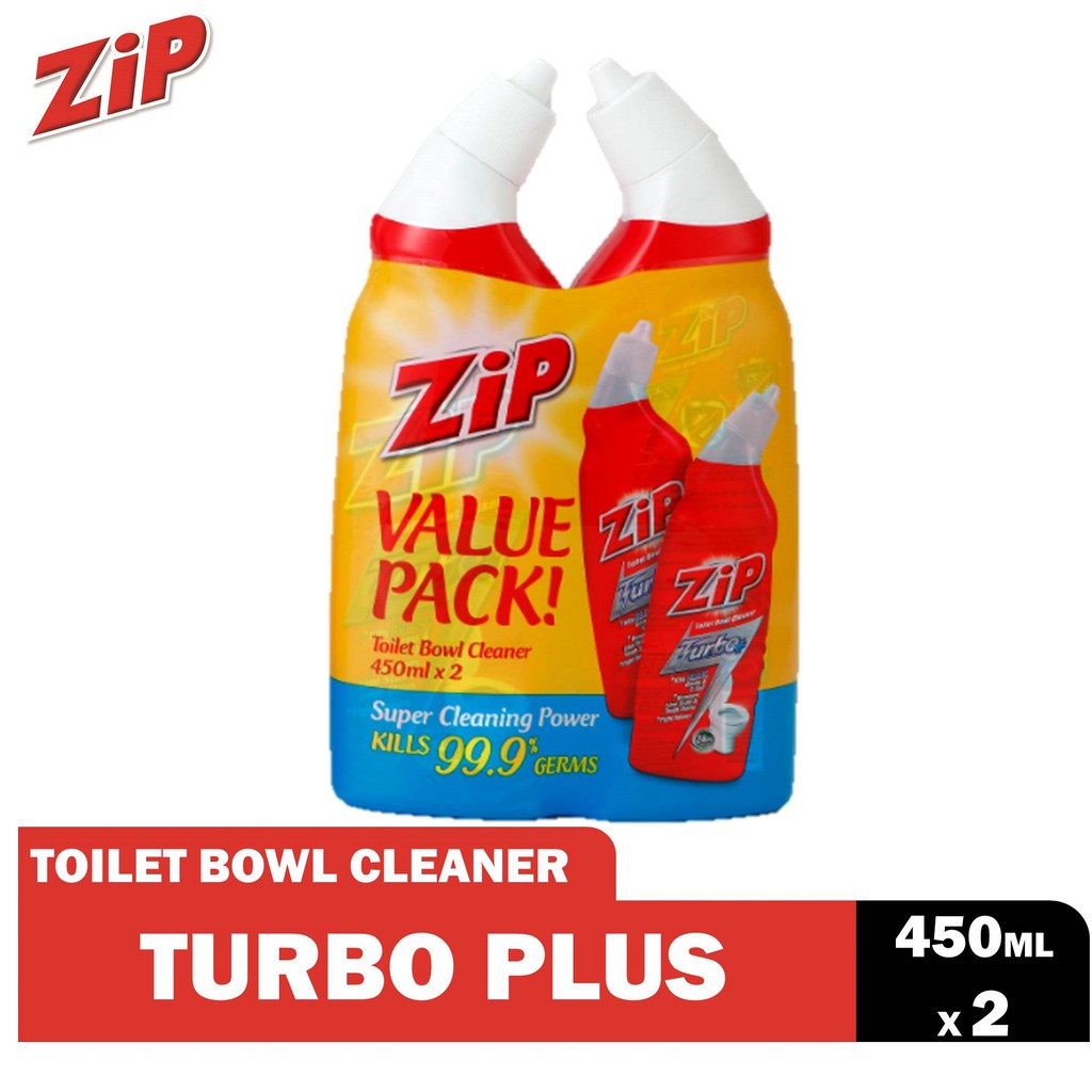 Zip Toilet Bowl Cleaner (Twin Pack) Turbo Plus 450ml Shopee Malaysia