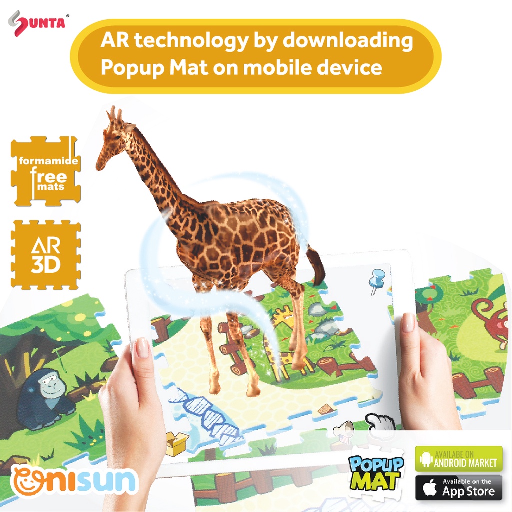 Ready Stock】SUNTA Animal Land AR 3D Puzzle Play Mat (12pcs) | Shopee  Malaysia