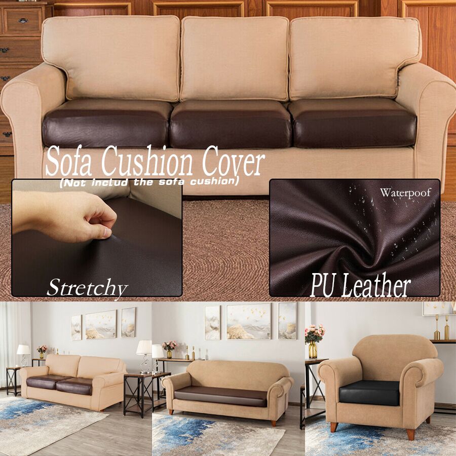 Decor Sofa Seat Cushion Cover Couch, Couch Cushion Covers Leather