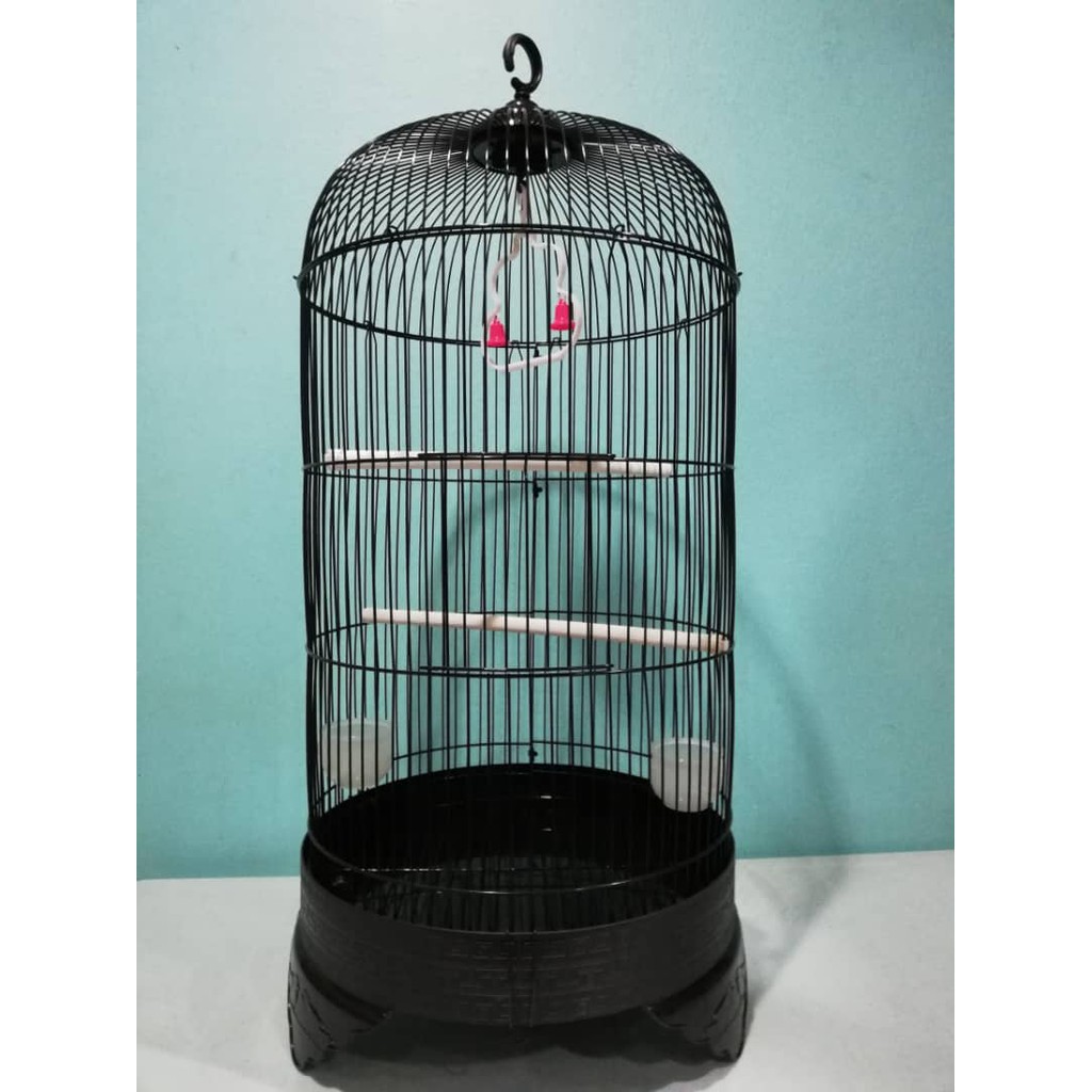 Black Dome Iron Bird Cage 34cm Diameter x 66cm Height [9030] | Shopee ...