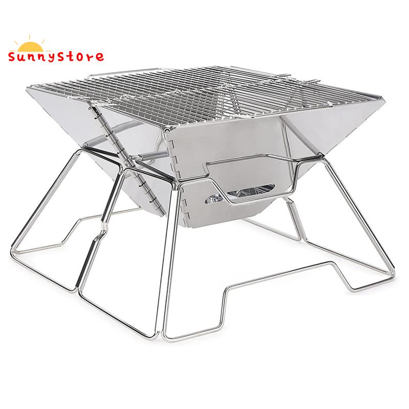 Folding Campfire Grill Barbecue Rack Camping Fire Pit Outdoor Wood   323097510ff3f91a456410e58118bb65