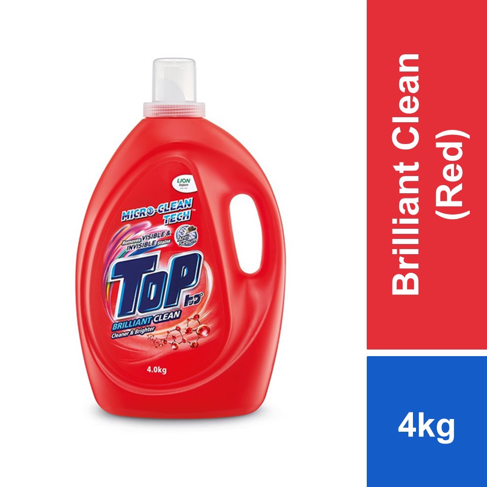Top Liquid Detergent Brilliant Clean (Red) 4KG Shopee Malaysia