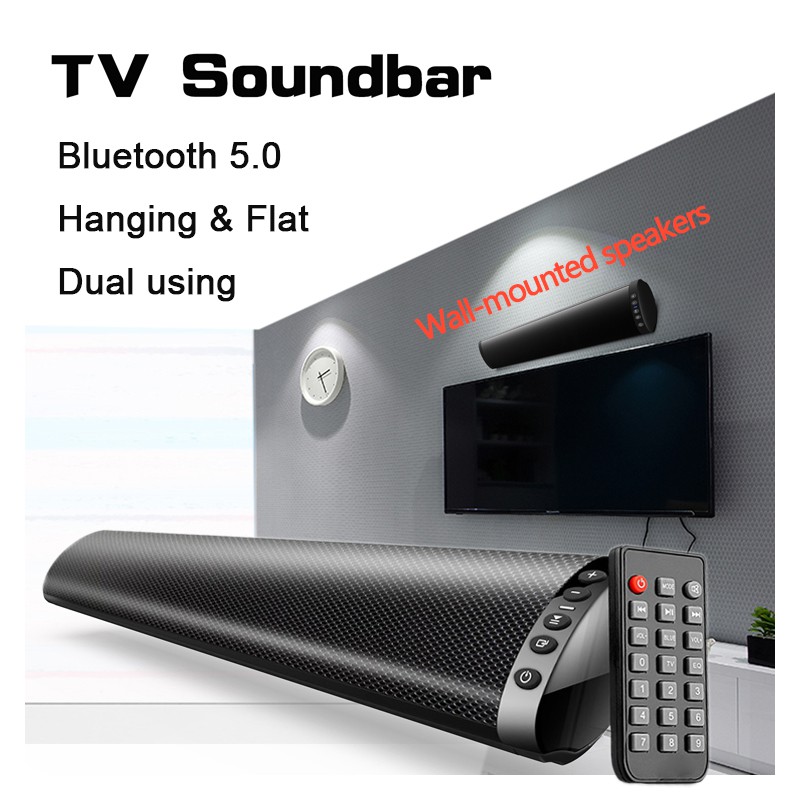 🔥PROMO🔥20W Wall Mounted Sound Bar Bluetooth 5.0 TV Soundbar Wireless Speaker Stereo Home Theater Hifi Column Surround