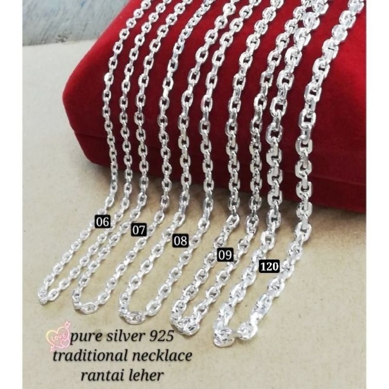 Silver 925 万字项链 Necklace Rantai Sauh Shopee Malaysia