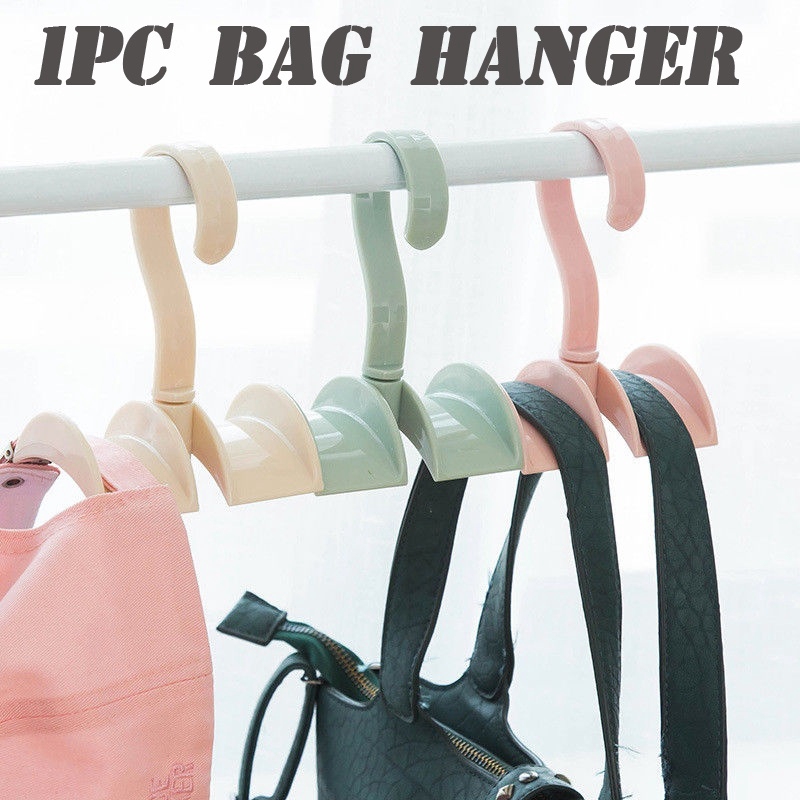 Handbag Storage Purse Hanging Rack Rotation Closet Organizer Rod