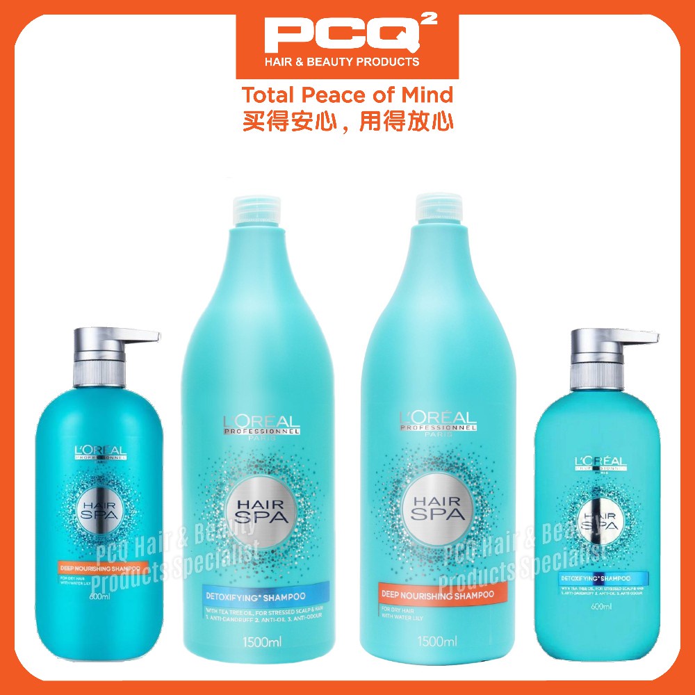 New】LOREAL Hair Spa Shampoo - Deep Nourishing / Detoxifying (600ml/1500ml )  | Shopee Malaysia
