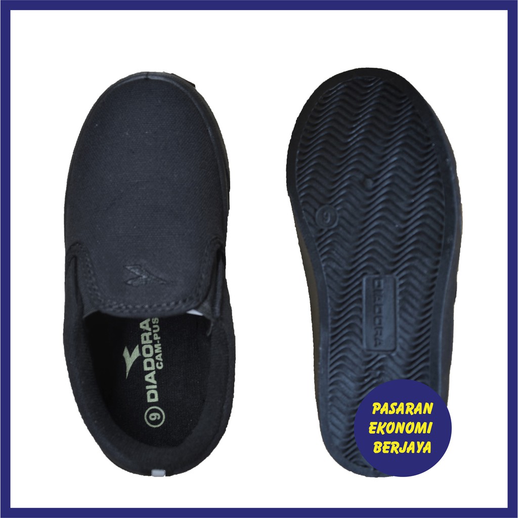 diadora black school shoes