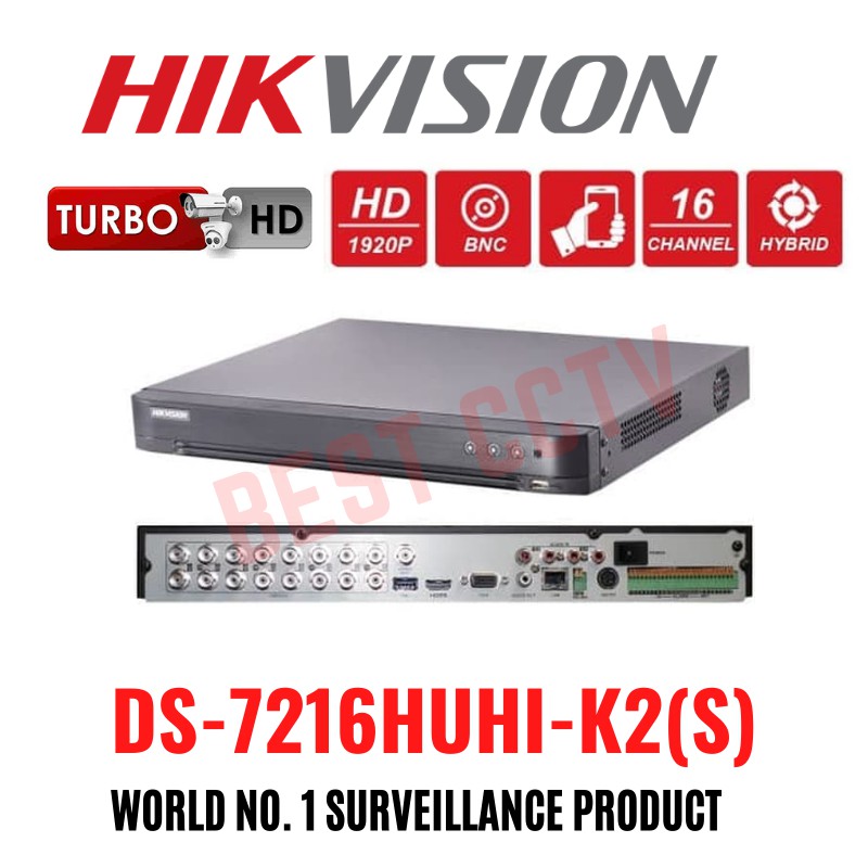 Hikvision Cctv 16 Channel Hd Turbo Dvr Ds 7216huhi K2 S Dvr 16ch 8mp Shopee Malaysia