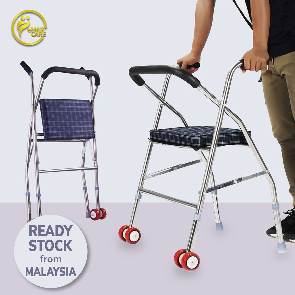Stainless Steel Walker Walking Frame Medical Crutch Walker Walking Aid