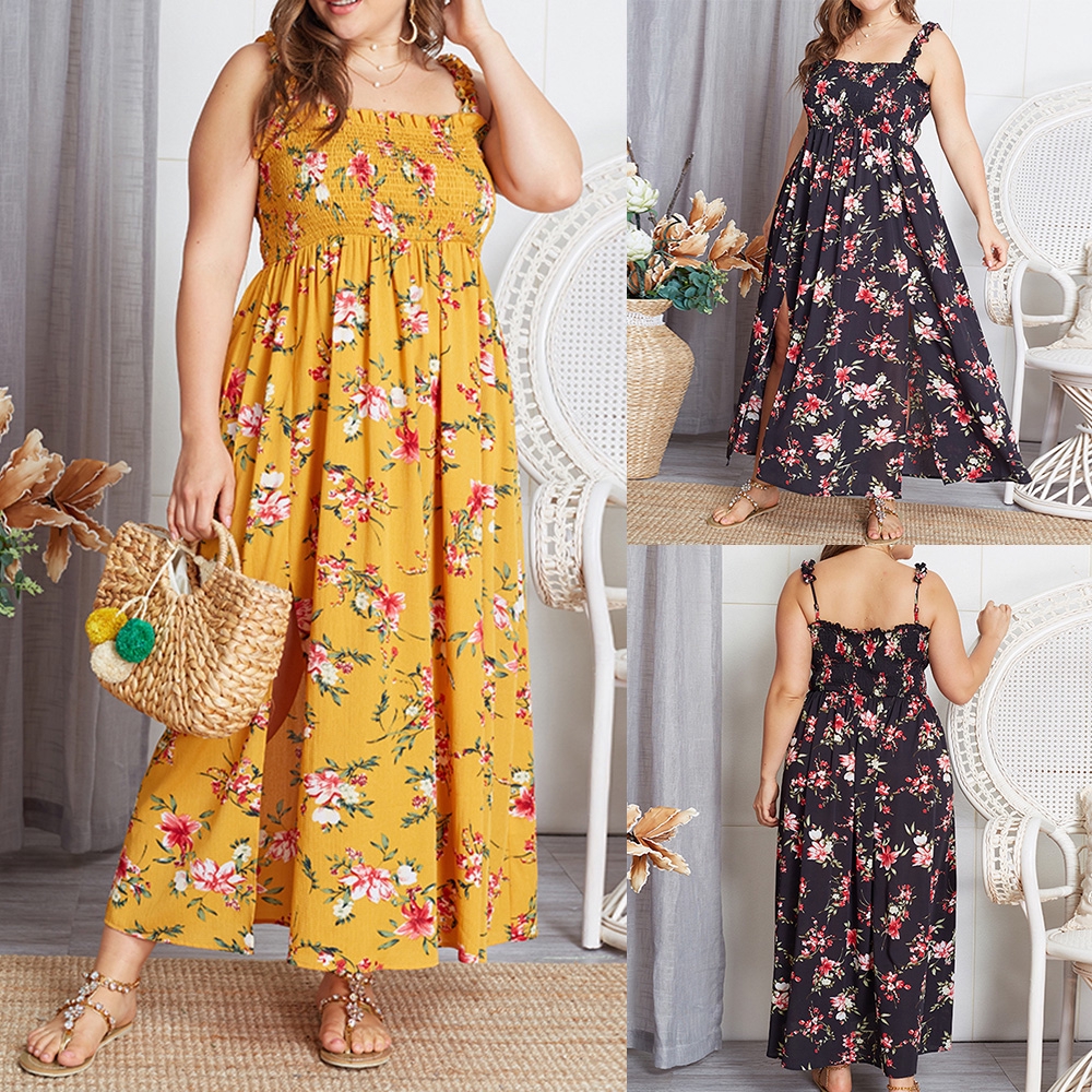 floral maxi dress shopee