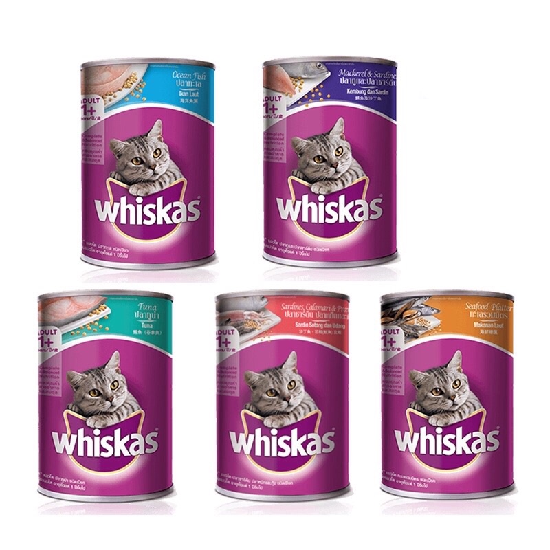 Ready Stock Whiskas Cat Canned Wet Food (400g) Makanan Basah.. | Cat ...