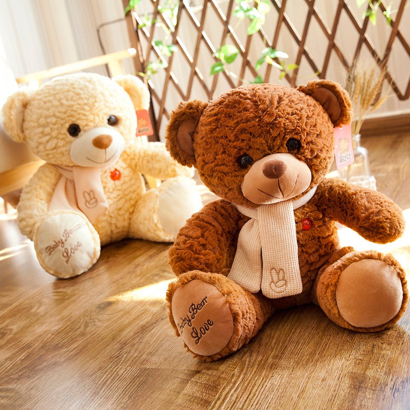 Teddy Bear Doll Hug Plush Toy Cloth Doll Scarf Bear Children Shopee Malaysia