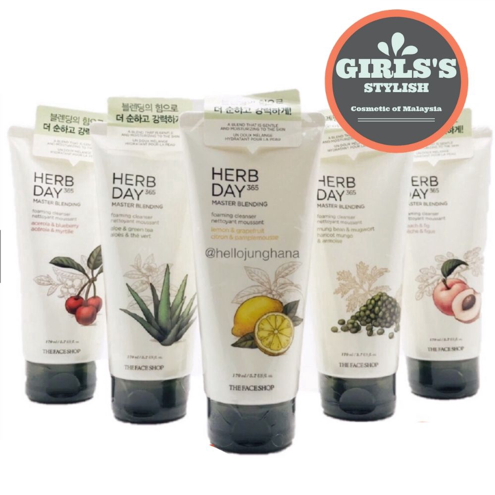 The Face Shop Herb Day 365 Master Blending Foaming Cleanser Cleansing Foam