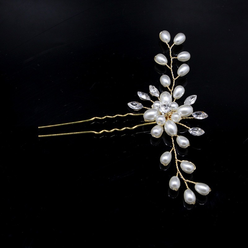 Prom Festival Wedding Hairpin Floral Headdress Plait Hair Clip