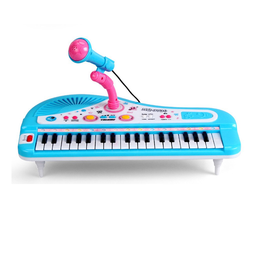 Kids Electronic Keyboard 37 Key Piano Musical Toy  Microphone