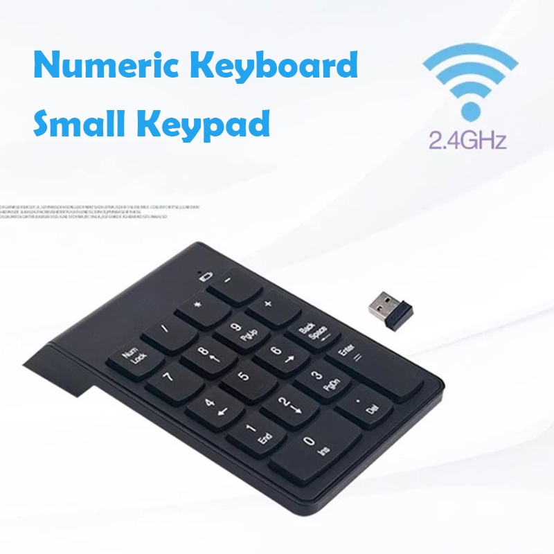 FREE GIFT Ready Stock Number Pad Mini Numpad Numeric Keypad 2.4G USB Receiver18 Keys Keyboar