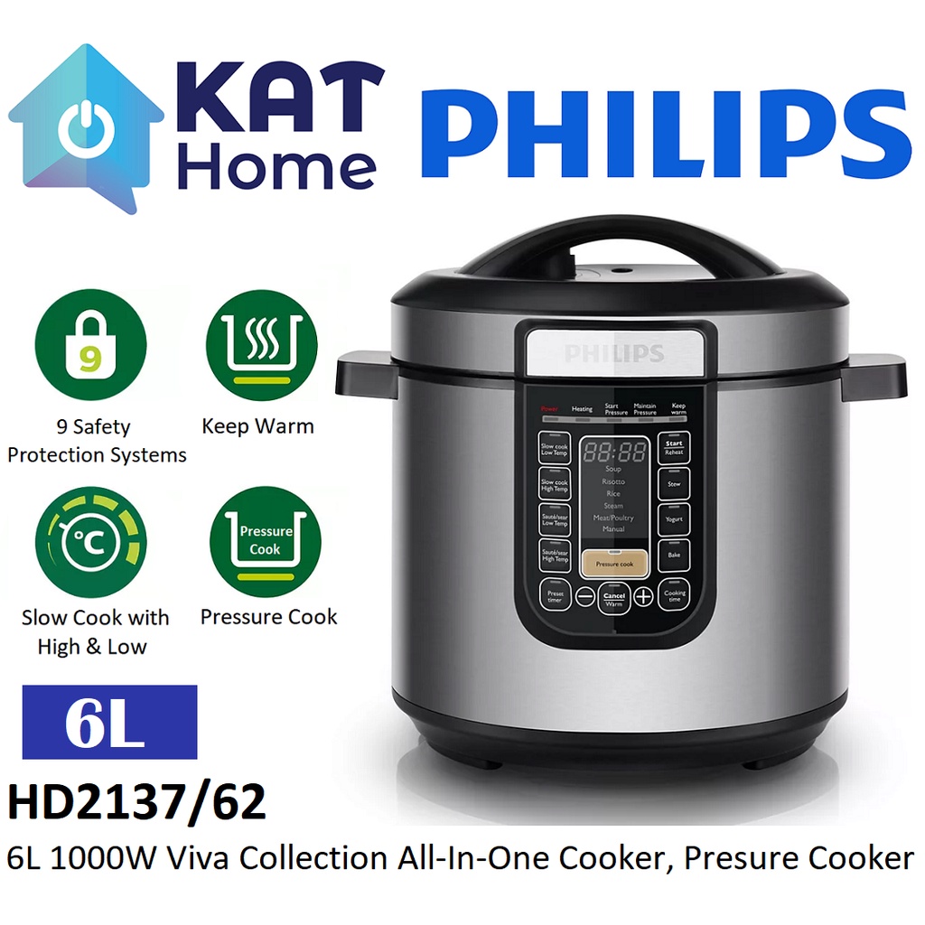 PHILIPS HD2137 (HD2137/62) 6L VIVA COLLECTION ALL-IN-ONE COOKER ...