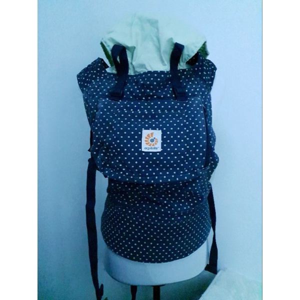 Used Authentic Ergobaby Carrier Indigo Mint Original Penggendong Bayi Ergonomik Terpakai