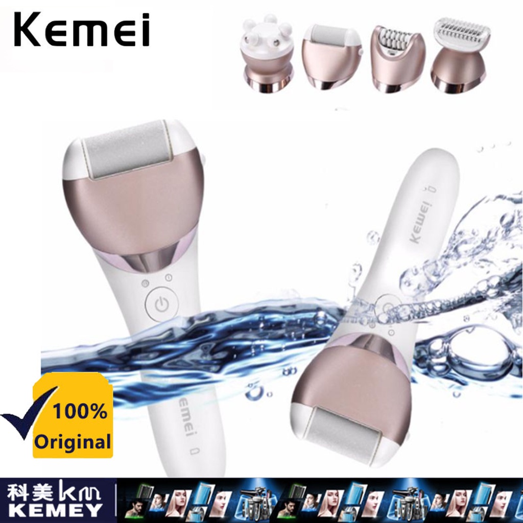 🌸 𝗞𝗘𝗠𝗘𝗜 𝗦𝗵𝗮𝘃𝗲𝗿 𝗘𝗽𝗶𝗹𝗮𝘁𝗼𝗿 𝟱 𝗜𝗡 𝟭 🌸 100 Original 🌸 Shaver Woman Epilator Hair Removal Epilator