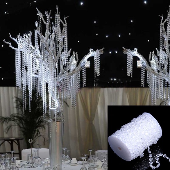 99 Ft 30m Romantic Beads Acrylic Crystal Doorway Curtain Archway