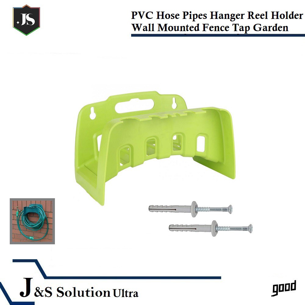 PVC Hose Pipes Hanger Reel Holder Wall Mounted Fence Tap Garden