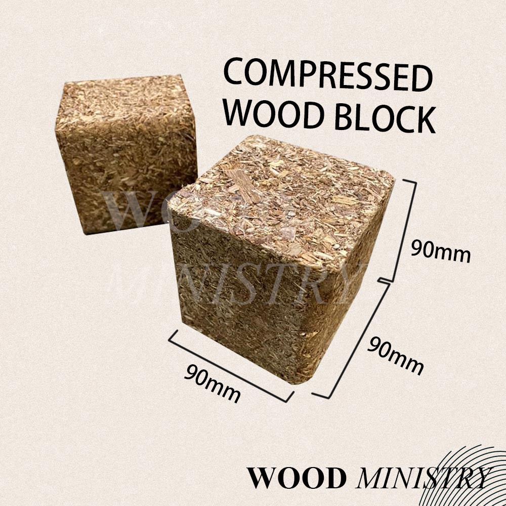 COMPRESSED WOOD BLOCK 90mm x 90mm x 90mm Shopee Malaysia